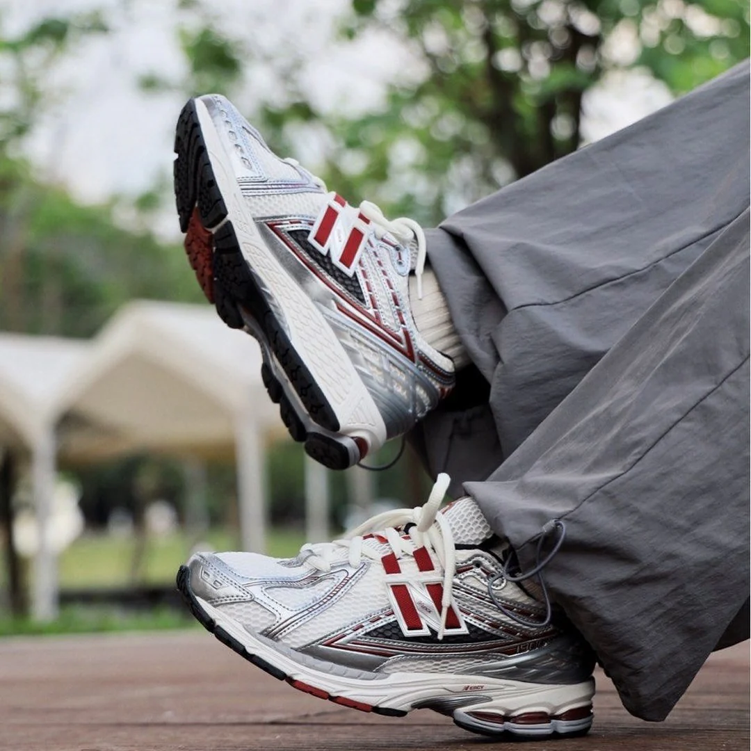 New Balance 1906R Silver Classic Crimson - Image 2