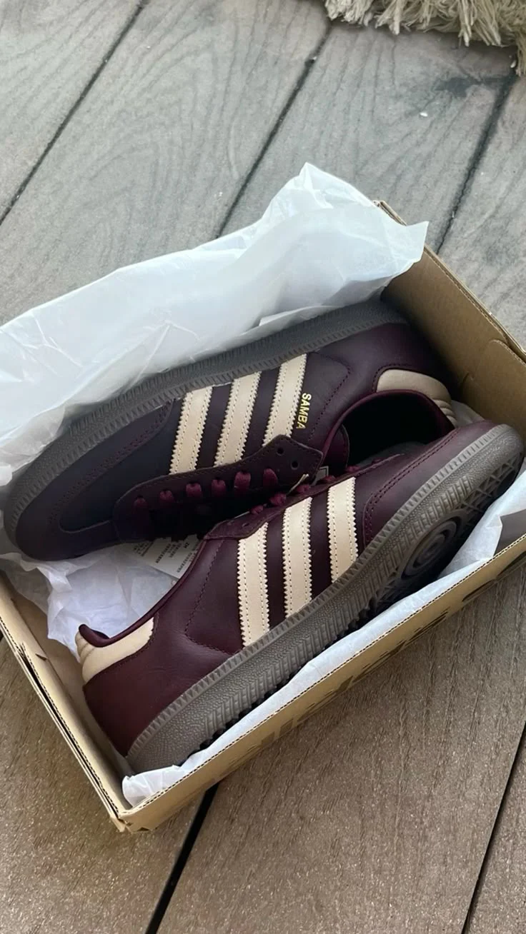 Adidas Samba OG Maroon Crystal Sand - Image 2
