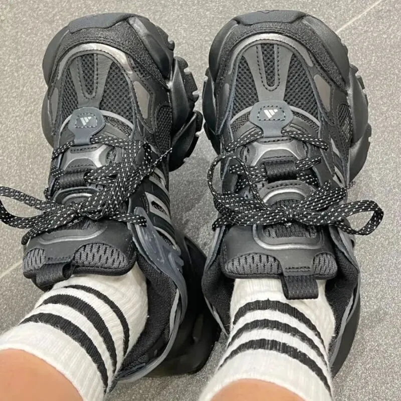 adidas XLG Runner Deluxe Black Grey - Image 3