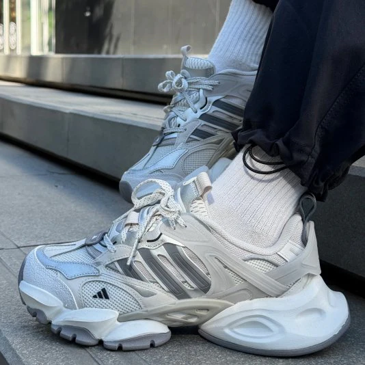 adidas XLG Runner Deluxe Grey Silver White - Image 4