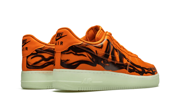 Nike Air Force 1 Low Orange Skeleton Halloween (2020) - Image 3