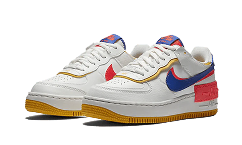 Nike Air Force 1 Shadow White Flash Crimson Astronomy Blue - Image 2