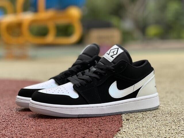 Air Jordan 1 Low Black White Diamond - Image 2