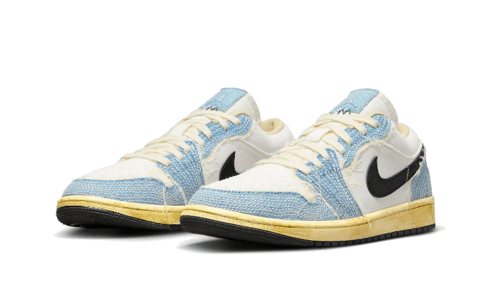 Air Jordan 1 Low SE WRMK Sashiko Denim - Image 4