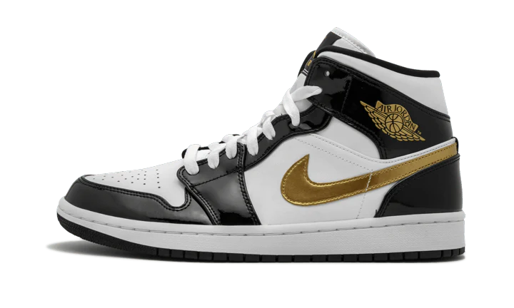 Air Jordan 1 Mid Black Gold