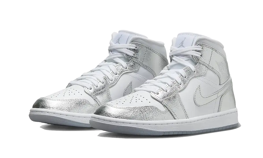 Air Jordan 1 Mid Crinkled Chrome - Image 2