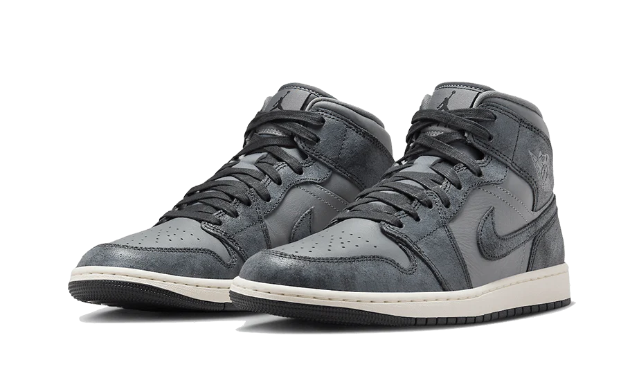 Air Jordan 1 Mid Distressed Smoke Grey - Image 2