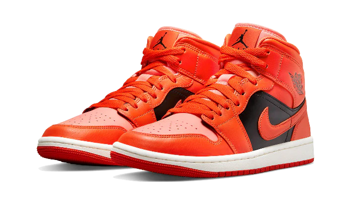 Air Jordan 1 Mid Orange Black - Image 2