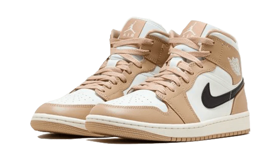 Air Jordan 1 Mid Tan Black - Image 2