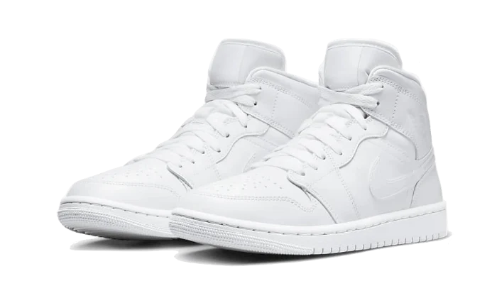 Air Jordan 1 Mid Triple White Patent Swoosh - Image 2