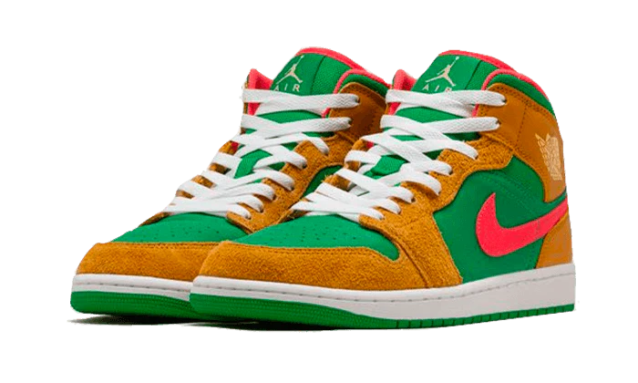Air Jordan 1 Mid Wheat Watermelon - Image 2