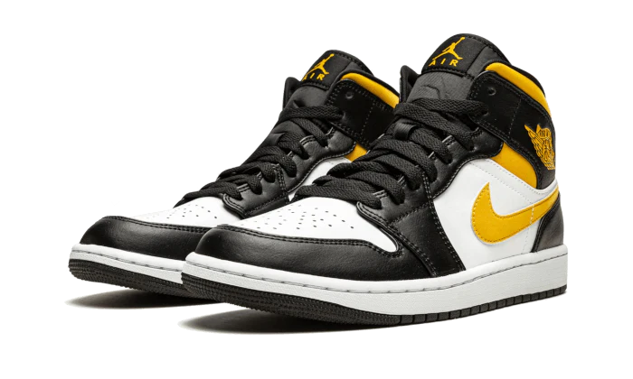 Air Jordan 1 Mid White Pollen Black - Image 2