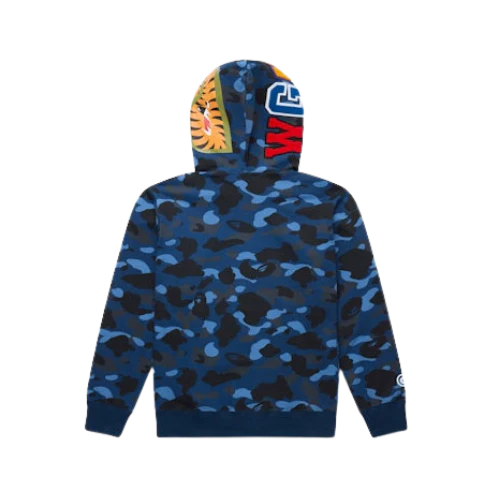BAPE Color Camo Shark Full Zip Hoodie Blue - Image 2