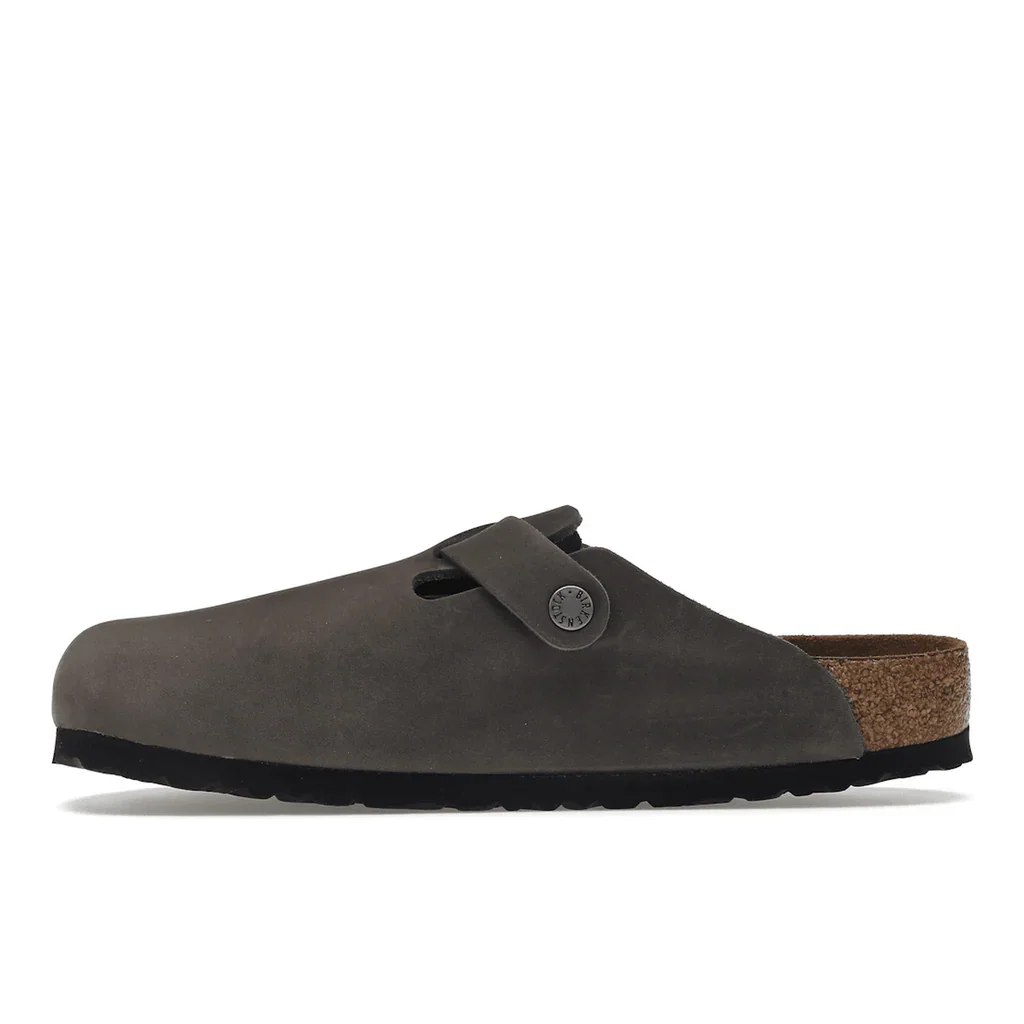 Birkenstock Boston Soft Footbed Oiled Leather Iron Grey - Image 3