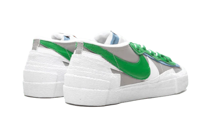 Nike Blazer Low Sacai Medium Grey Classic Green - Image 3
