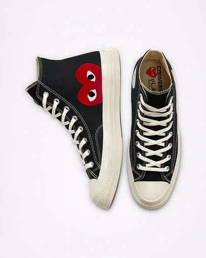 Converse Chuck Taylor All Star 70 Hi Comme des Garcons PLAY Black - Image 3