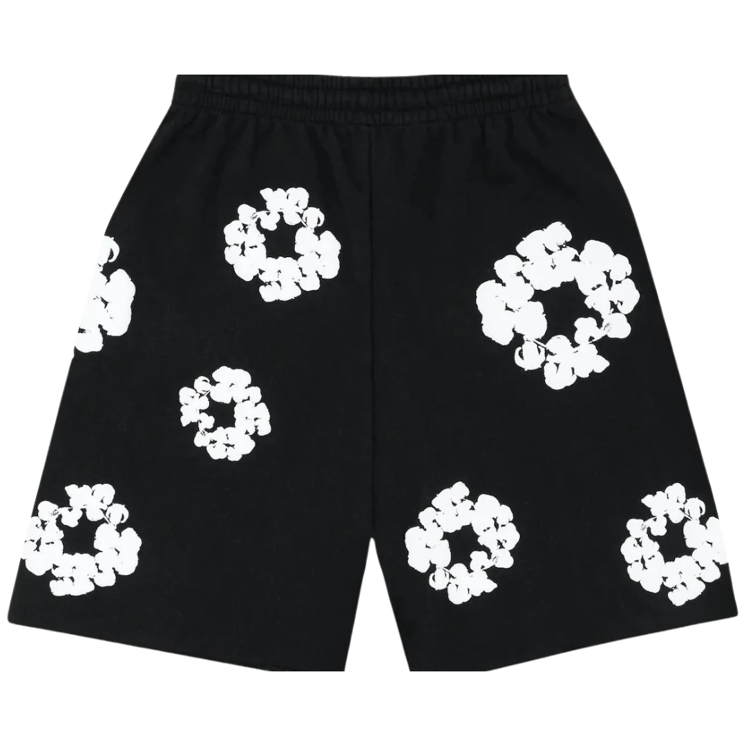 Denim Tears The Cotton Wreath Shorts Black - Image 2