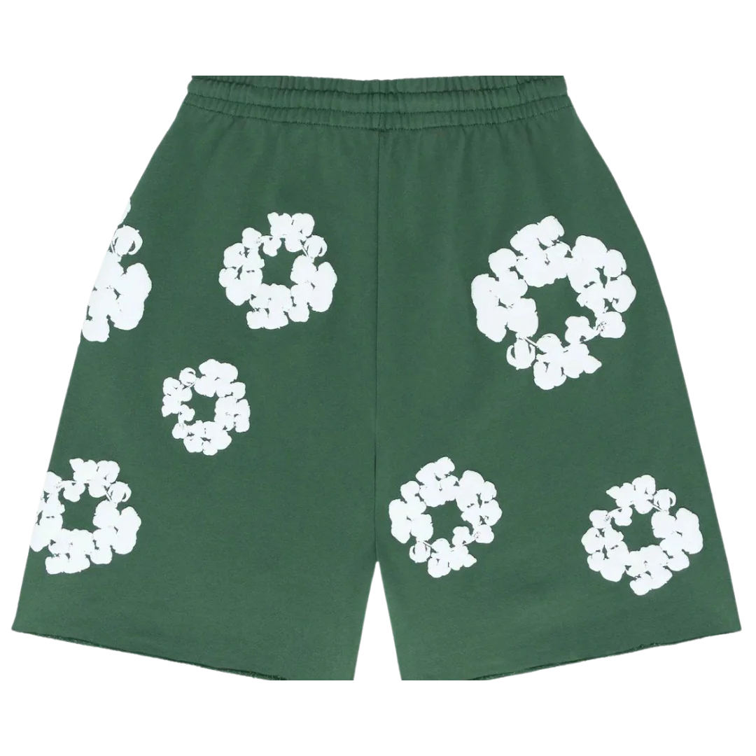 Denim Tears The Cotton Wreath Shorts Green - Image 2