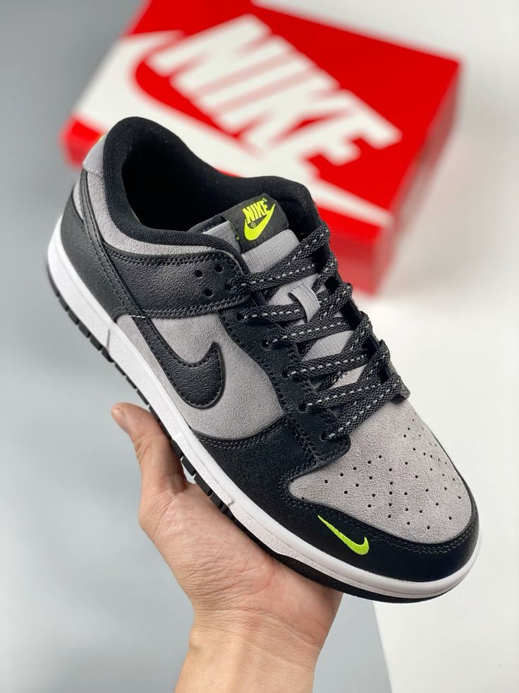 Nike Dunk Low Black Grey Green Strike - Image 2