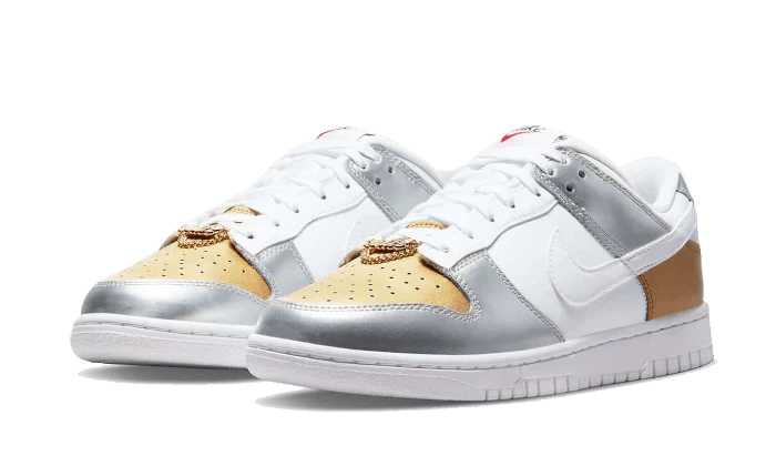 Nike Dunk Low Gold Silver - Image 3