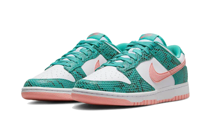 Nike Dunk Low Snakeskin Washed Teal Bleached Coral - Image 4