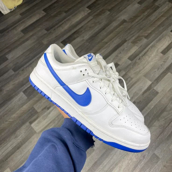 Nike Dunk Low White Hyper Royal - Image 2