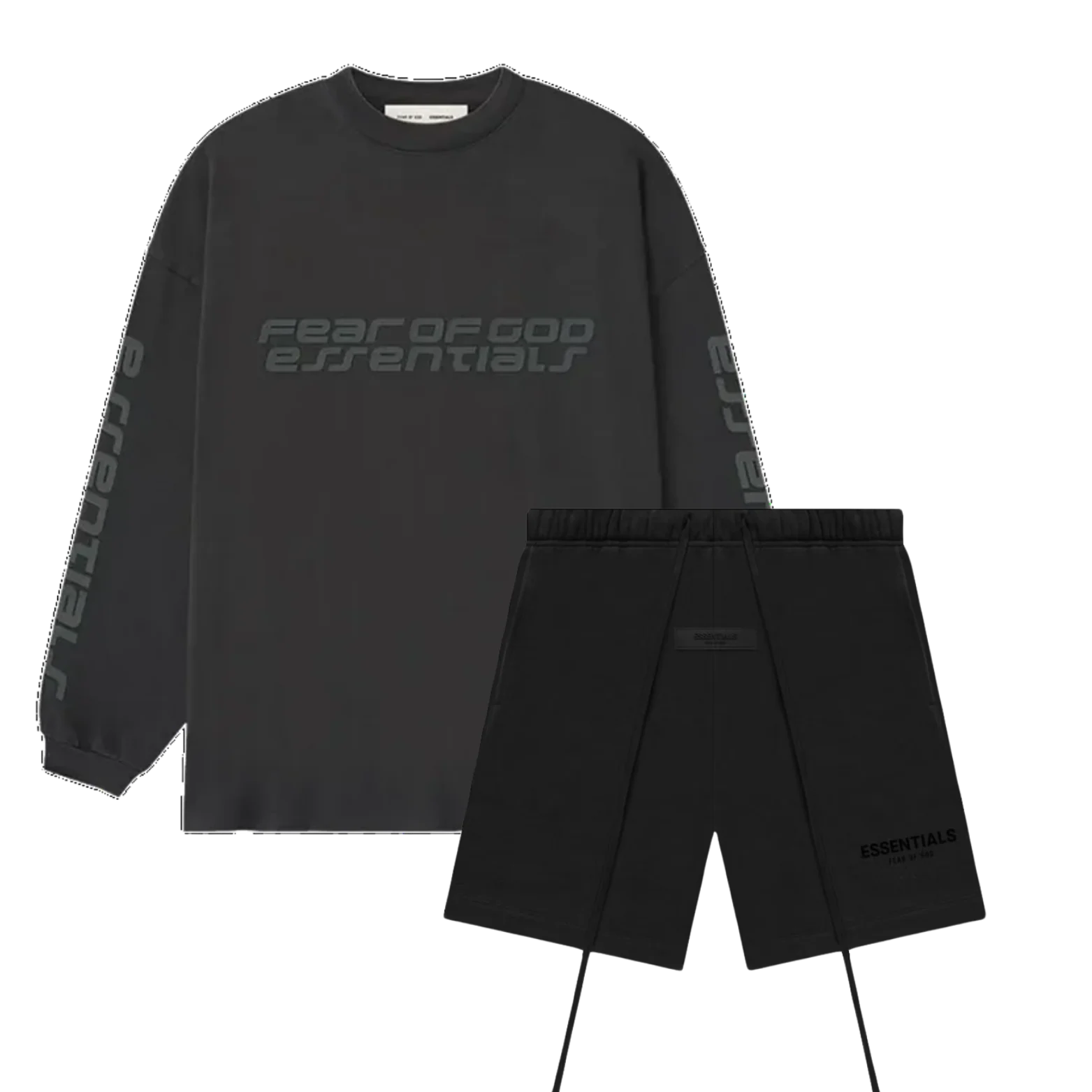 Fear of God Essentials 90s Longsleeve Vintage Iron + Stretch Limo Korte Broek