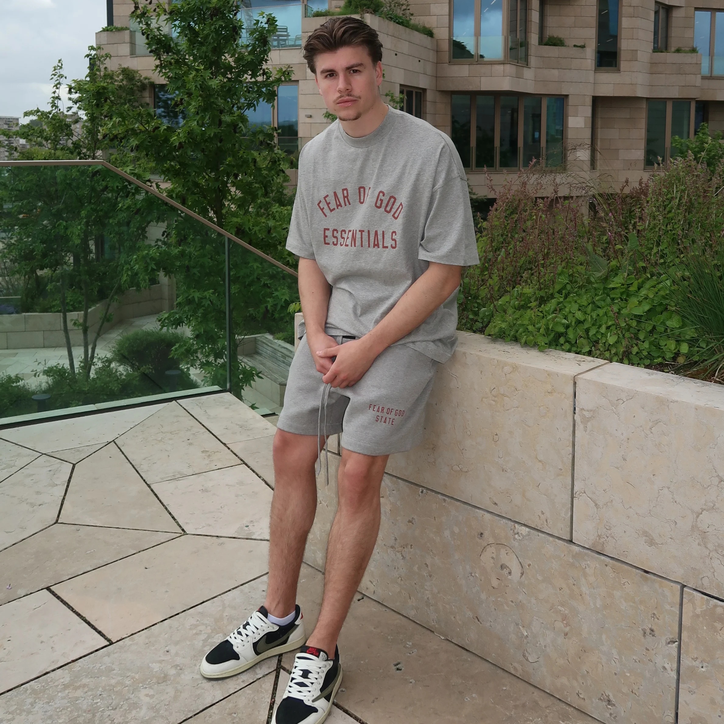 Fear of God Essentials FW24 Dark Heather Summer Set - Image 3