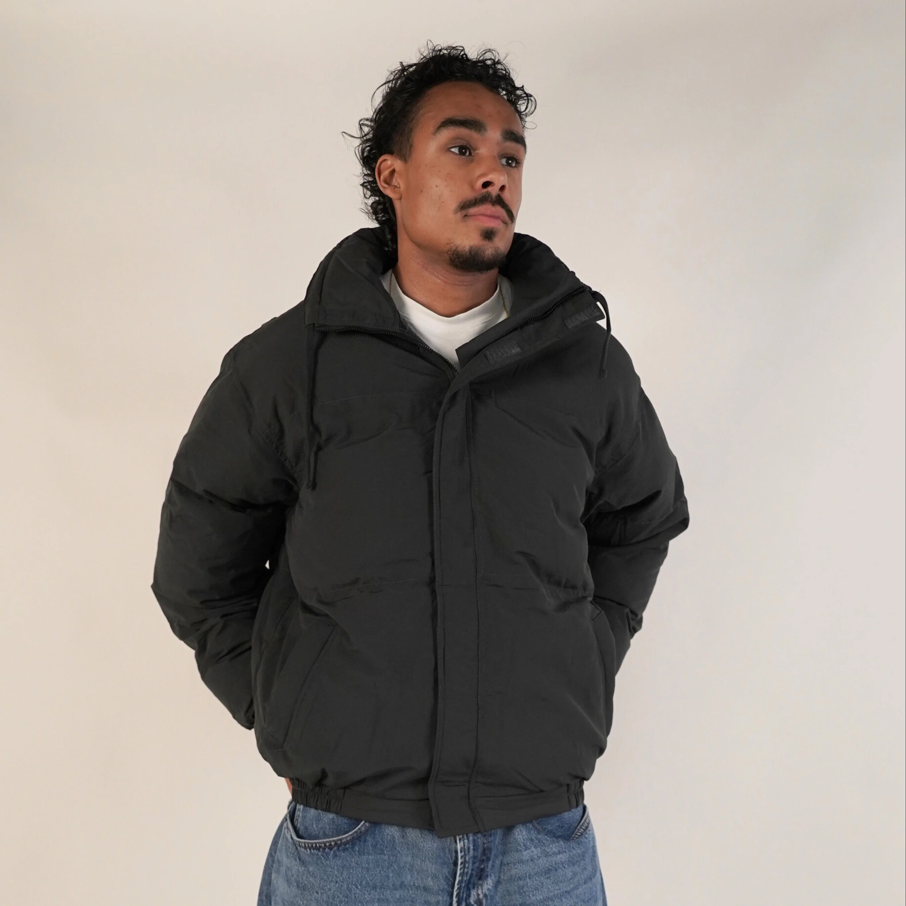 Fear of God Essentials FW19 Puffer Jacket Black - Image 2