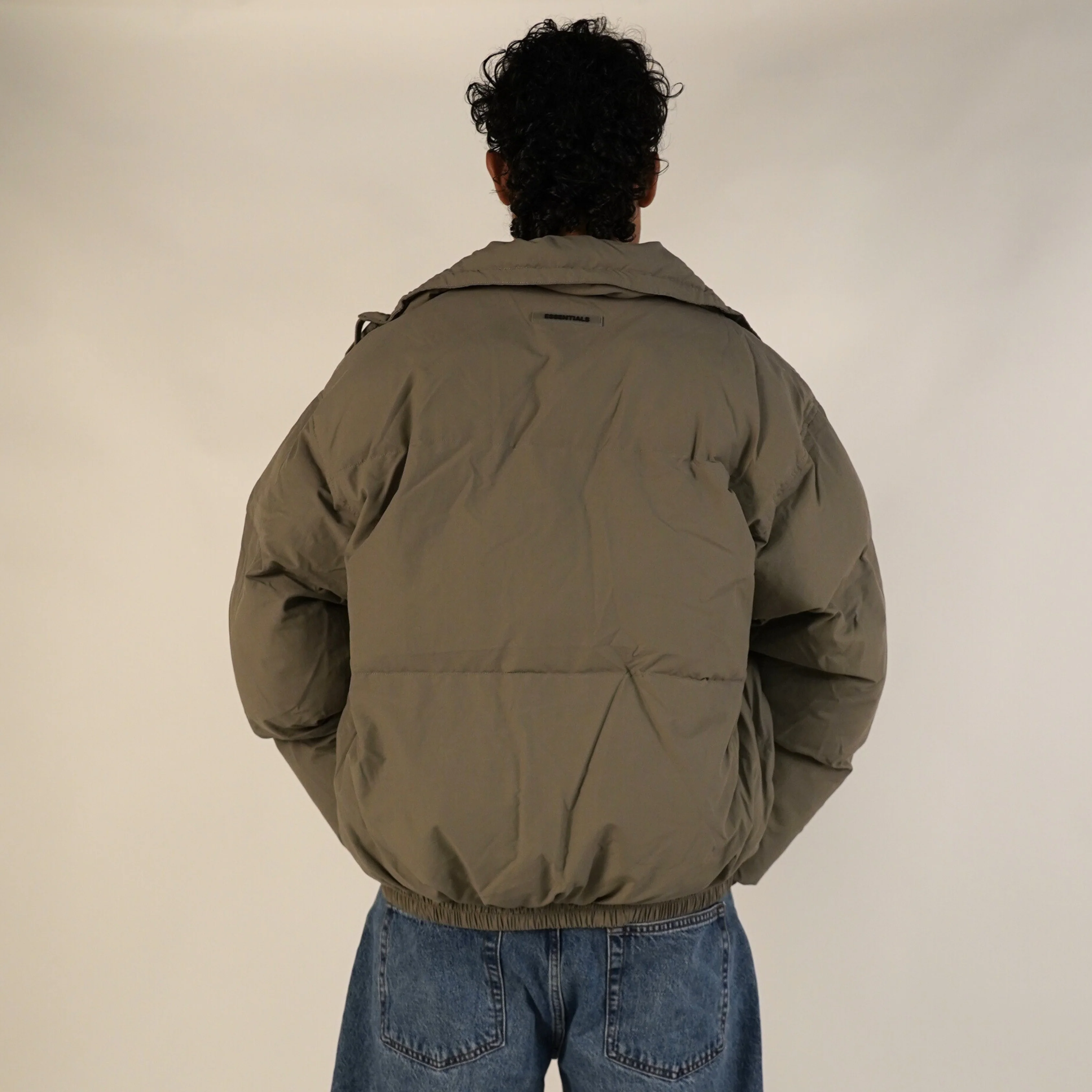 Fear of God Essentials FW20 Puffer Jacket Taupe - Image 4