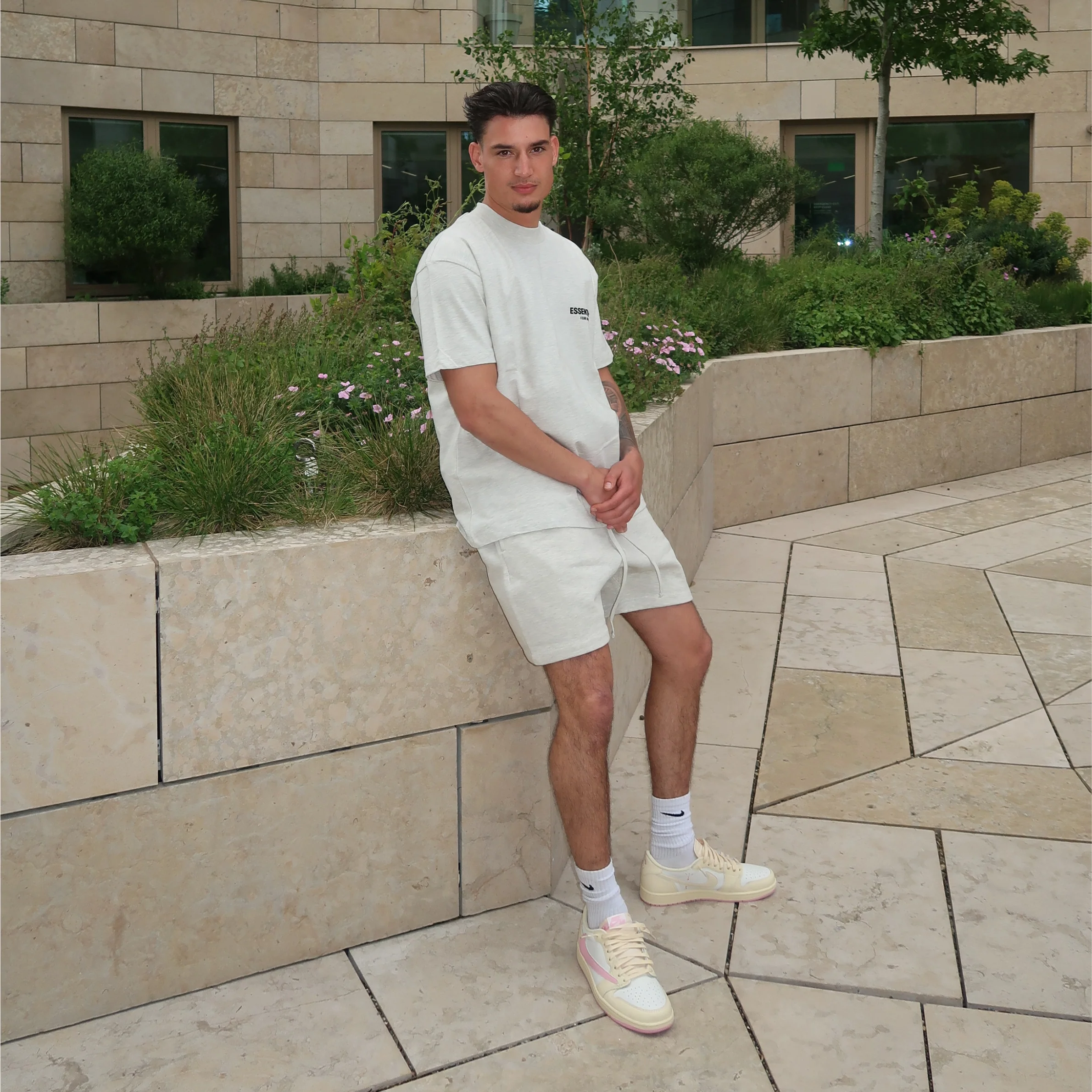 Fear of God Essentials Light Oatmeal Summer set - Image 3