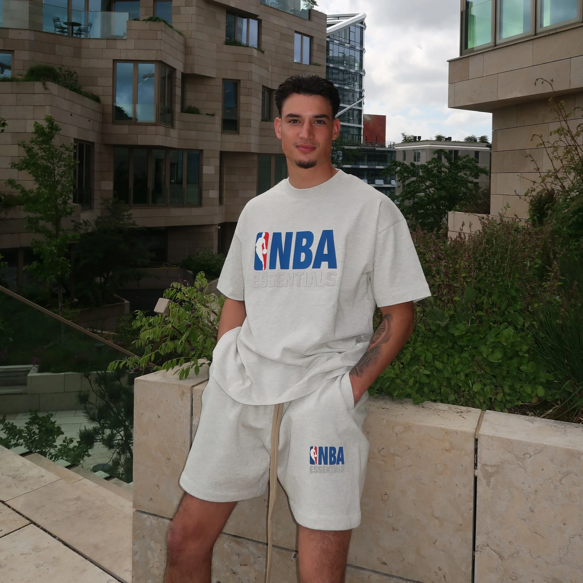 Fear of God Essentials NBA Light Heather Summer Set - Image 3