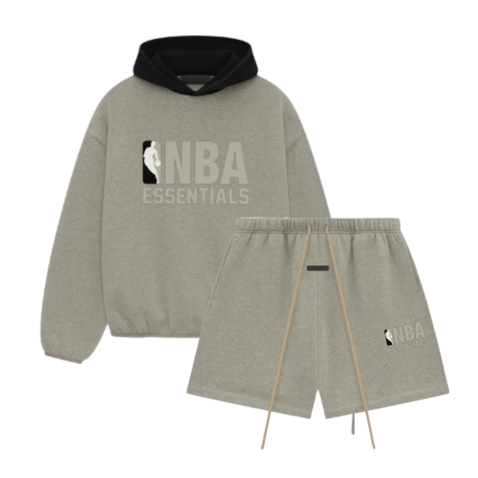 Fear of God Essentials NBA Warm Heather Hoodie + NBA Warm Heather Korte Broek
