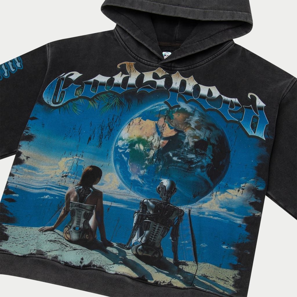 Godspeed Artificial Love Hoodie Washed Black - Image 2