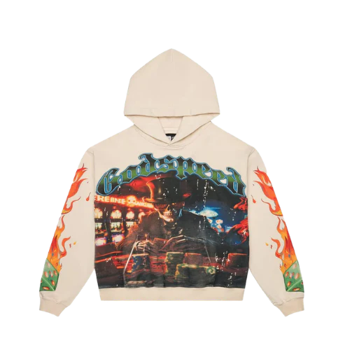 Godspeed Mens Life's A Gamble Hoodie Bone