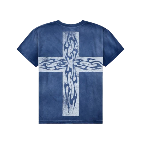 Hellstar Carry Your Cross Tee Navy - Image 2
