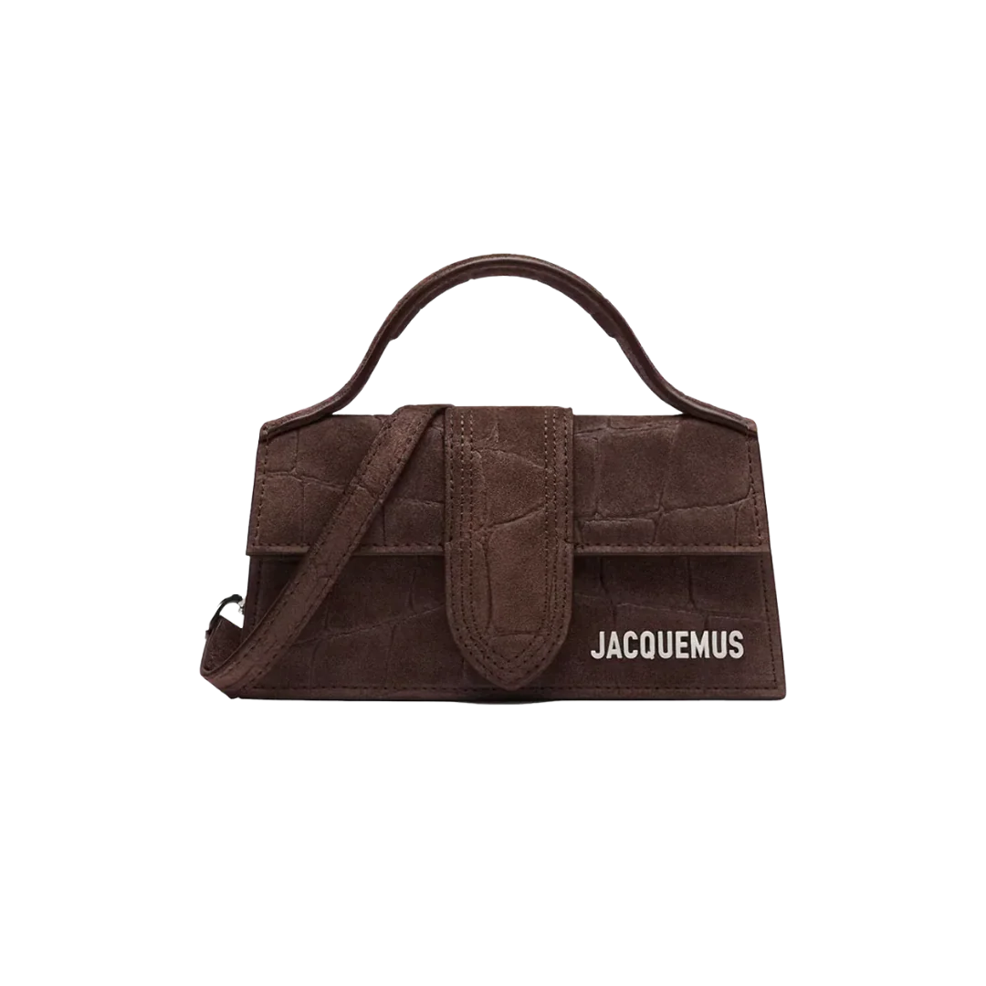 Jacquemus Le Bambino Croco Dark Brown