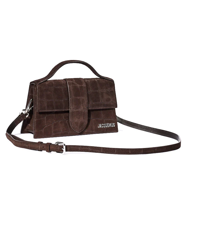 Jacquemus Le Grand Bambino Croco Dark Brown - Image 3