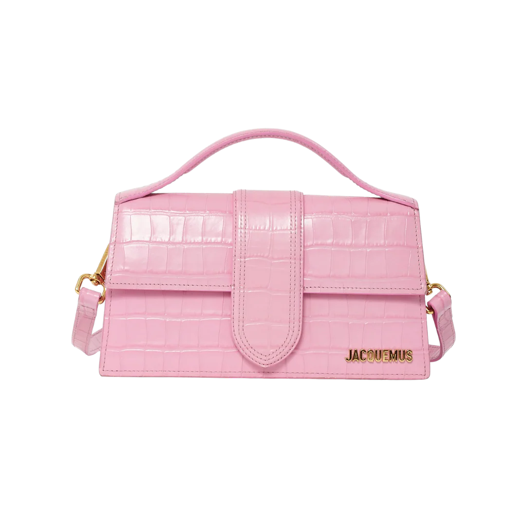 Jacquemus Le Grand Bambino Croco Pink