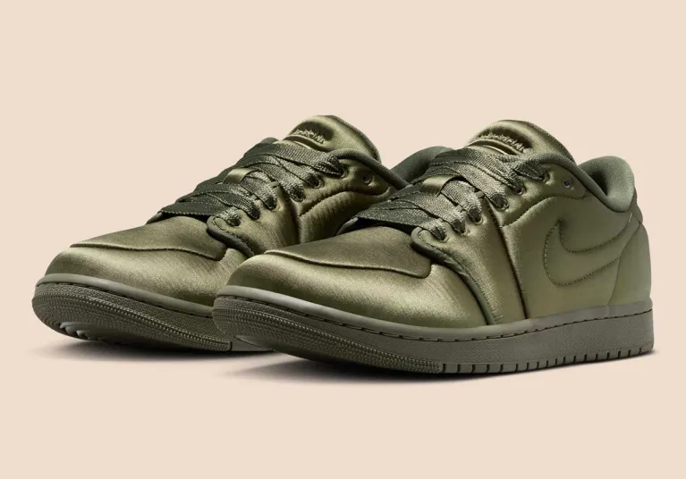 Jordan 1 Low Method of Make Satin Medium Olive - Image 2