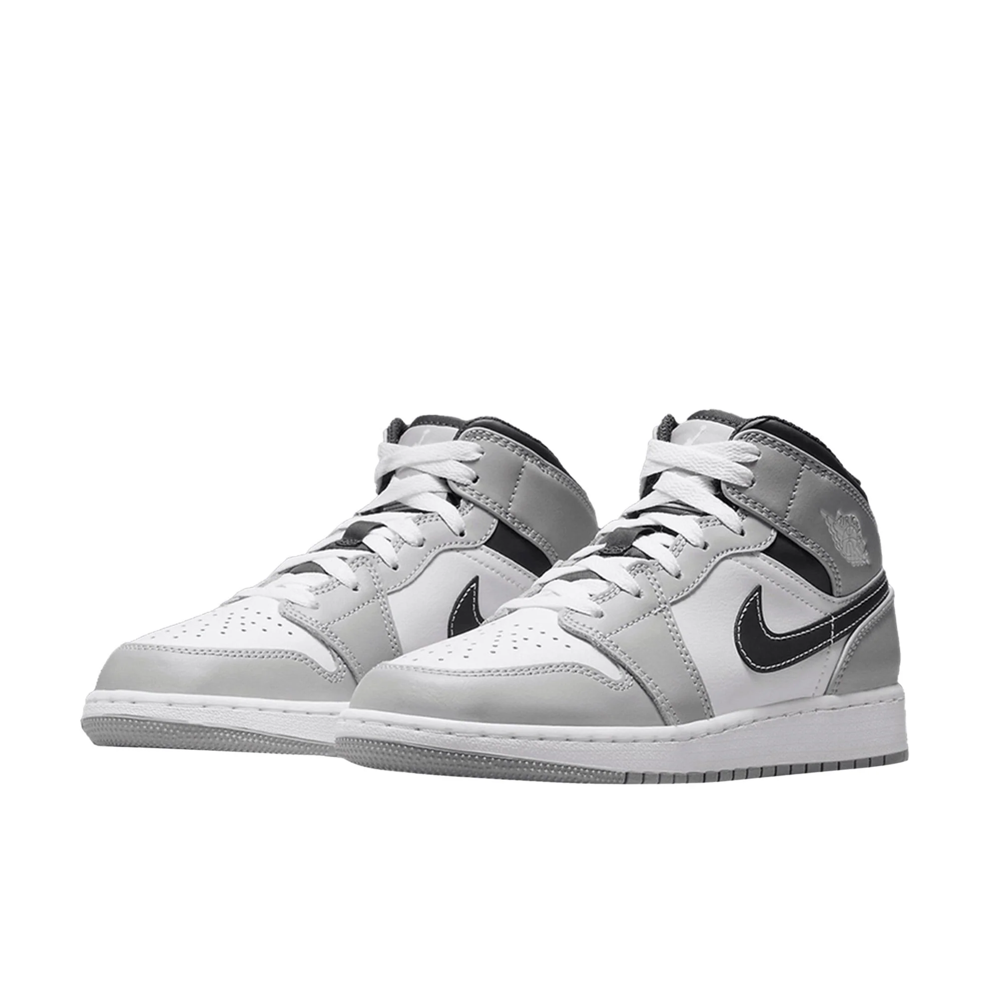 Jordan 1 Mid Light Smoke Grey (GS) - Image 2