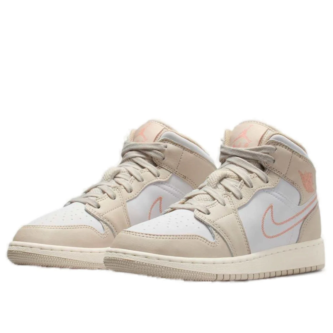 Jordan 1 Mid SE Sand Drift White Madder Root (GS) - Image 4