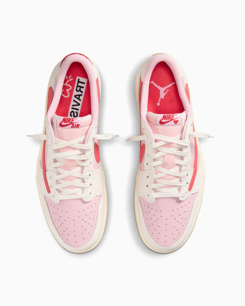 Nike Air Jordan 1 Retro Low OG SP Travis Scott Sail Tropical Pink - Image 10