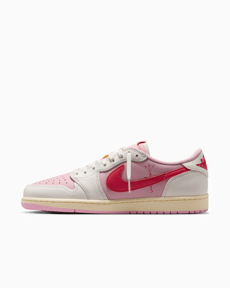 Nike Air Jordan 1 Retro Low OG SP Travis Scott Sail Tropical Pink - Image 8