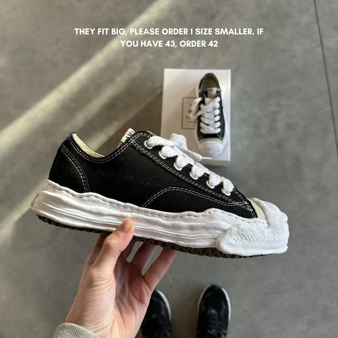 Maison Mihara Yasuhiro Hank OG Sole Canvas Low Black - Image 2