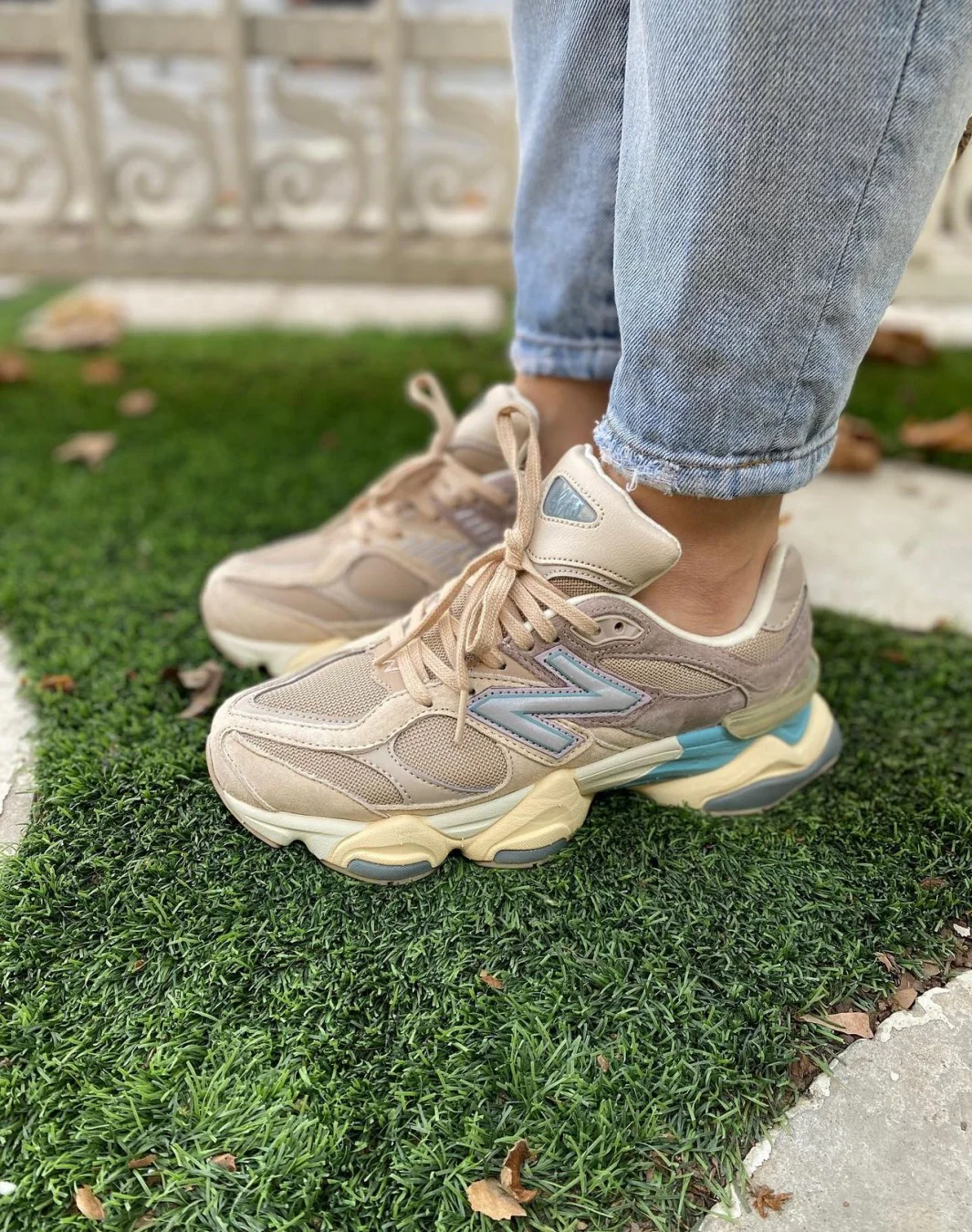 New Balance 9060 Ivory Cream Pink Sand - Image 2
