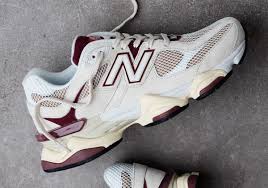 New Balance 9060 Linen Burgundy - Image 2