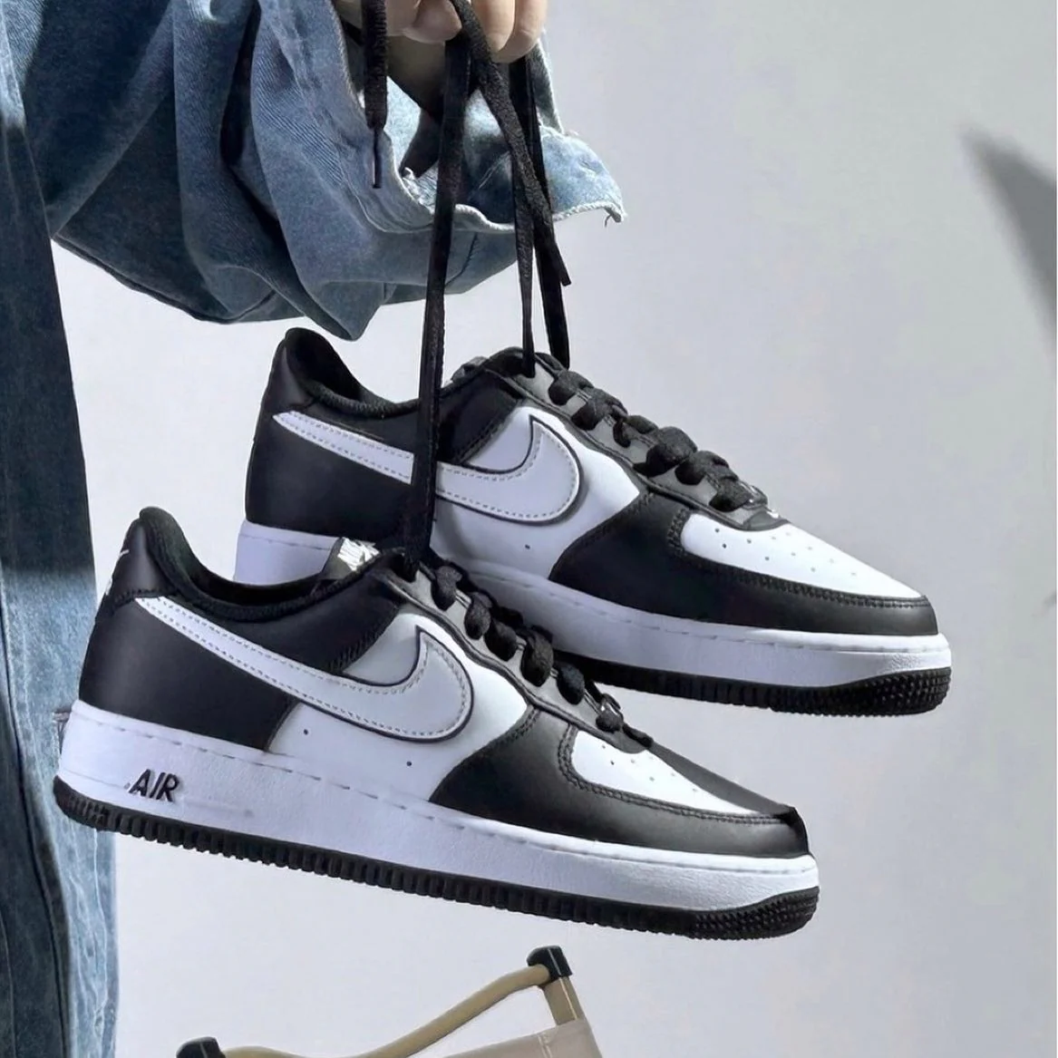 Nike Air Force 1 Low '07 White Swoosh Panda - Image 4