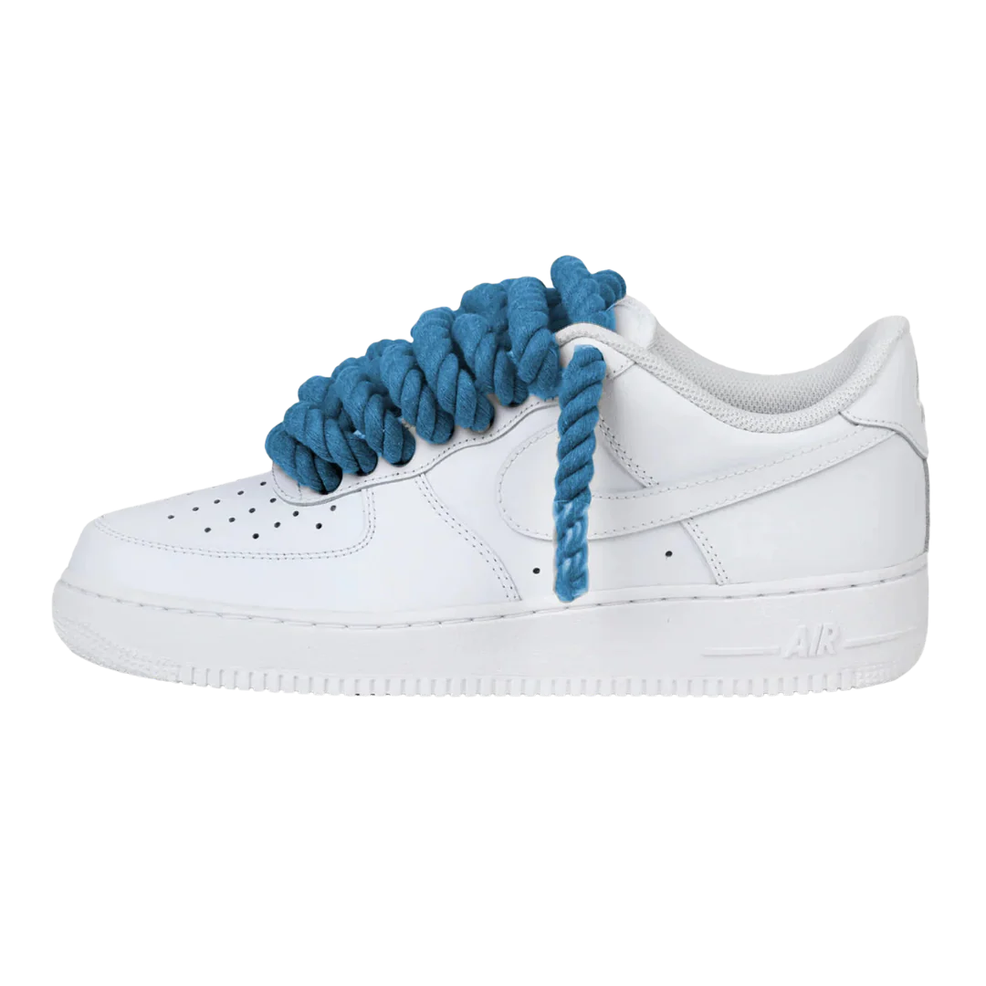 Nike Air Force 1 Low Rope Laces Blue Custom