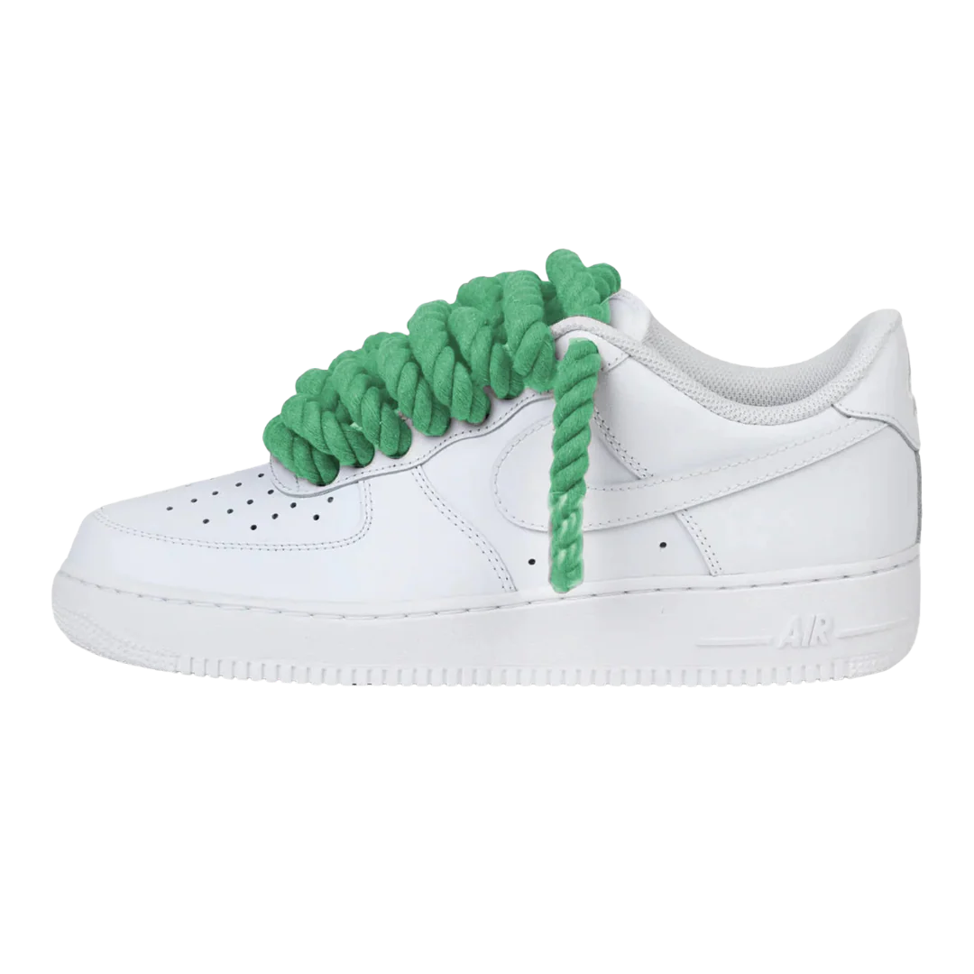 Nike Air Force 1 Low Rope Laces Green Custom